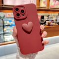 thumbnail image 3 of Compatible with iPhone 13 Pro Max Cute 3D Love Heart Case Camera Protection Shockproof Soft Bumper Phone Case for Women Girls for iPhone 13 Pro Max 6.7 Inch Red, 3 of 11