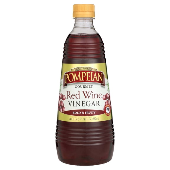 Pompeian Gourmet Red Wine Vinegar, Naturally Gluten-Free, 30 Fl Oz