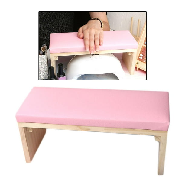 Cojín de muñeca para manicura Yinane Almohada de reposabrazos de manicura rosa