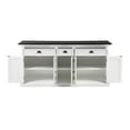 thumbnail image 3 of NovaSolo Halifax Mahogany Wood Buffet with 5 Doors 3 Drawers in White, 3 of 9