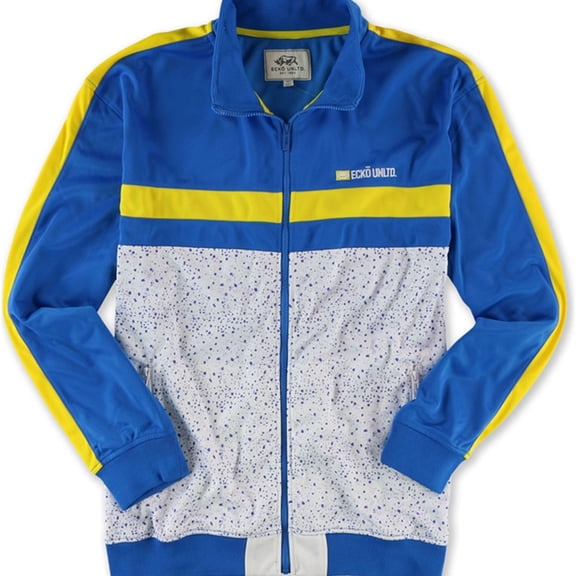 Ecko Unltd. Mens Poly Tricot Track Jacket, Blue, Medium
