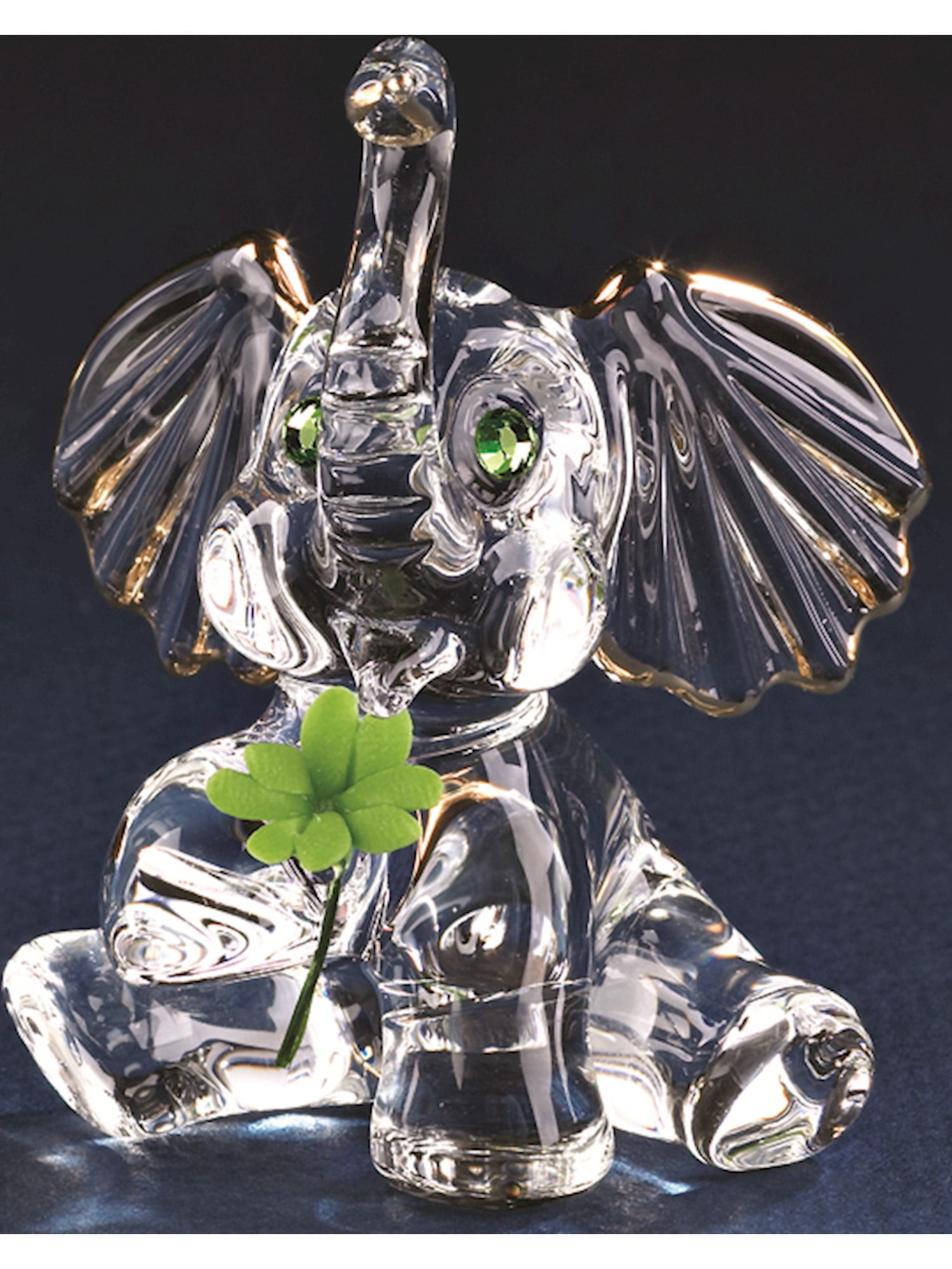 Good Luck Elephant Glass Figurine Designer Jewelry by Sweet Pea