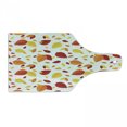 thumbnail image 1 of Leaf Cutting Board, Colorful Fall Autumn Leaves on White Background Seasonal Design Modern Art, Decorative Tempered Glass Cutting and Serving Board, Wine Bottle Shape, Red Orange Yellow, by Ambesonne, 1 of 1