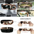 thumbnail image 6 of Yuyamidu Brown Cow Print Car Front Seat Cover Set Western Aztec Steering Wheel Cover Seat Belt Cover Trash Can Armrest Cover Rear View Mirror Cover Coasters Keychain Air Vent Storage Bag, 12 Pack, 6 of 7