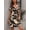Apricot, variant on EASYBRA Womens U Neck Floral Sleeveless Midi Dress Ring Detail Elegant Summer Casual Dress