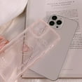 thumbnail image 5 of Compatible for iPhone 14 Plus Cute 3D Pink Heart Slim Clear Aesthetic Design Women Teen Girls Camera Lens Protection Phone Cases Cover+Pink Phone Charm, 5 of 16