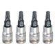 thumbnail image 1 of Uxcell 4Pcs Torx Bit Socket 1/4" Drive T25 S2 Acero Estrella Cabeza Destornillador Brocas Adaptador de Socket de Acero CR-V para Reparación de Tuercas y Tornillos de Eje de Auto, 1 of 7