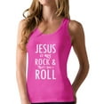 thumbnail image 1 of Tstars Womens Christian Racerback Tank Top: "Jesus is my Rock" - Comfy & Stretchy Christian Clothing, Perfect Gift for Faithful Ladies or Jesus Followers, 1 of 4