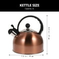 thumbnail image 4 of ifundom Water Heating Kettle 1Pcs Stainless Steel Heat Resistance Bronze Color, 4 of 6