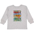 thumbnail image 3 of Inktastic Colorful Sardines Art Boys or Girls Long Sleeve Toddler T-Shirt, 3 of 5