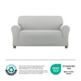 thumbnail image 3 of SmartFit Pixel Soft Stretch Loveseat Slipcover, 1-Piece, Gray, 3 of 9