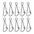 thumbnail image 1 of Unique Bargains 92Lbs en Acier Inoxydable Pêche Snaps Pivote Clips Changement Rapide Noir 50 Pack, 1 of 6