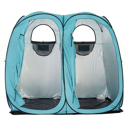 Quictent 2019 Upgraded Oversize 7' x 7.87' x 3.6' 2-Room Pop Up Automatic Rod Bracket Shower Tent/Changing/Toilet Room Camping Privacy Shelter Outdoor Waterproof and Anti-UV with Carry
