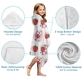 thumbnail image 7 of White Cow Strawberry Pattern Hooded Bath Towel，50"x30" for Ages 3 To 12 Kids, Quick Dry Lightweight Soft Microfiber Hood Beach Towel Cover Up for Kids, 7 of 7