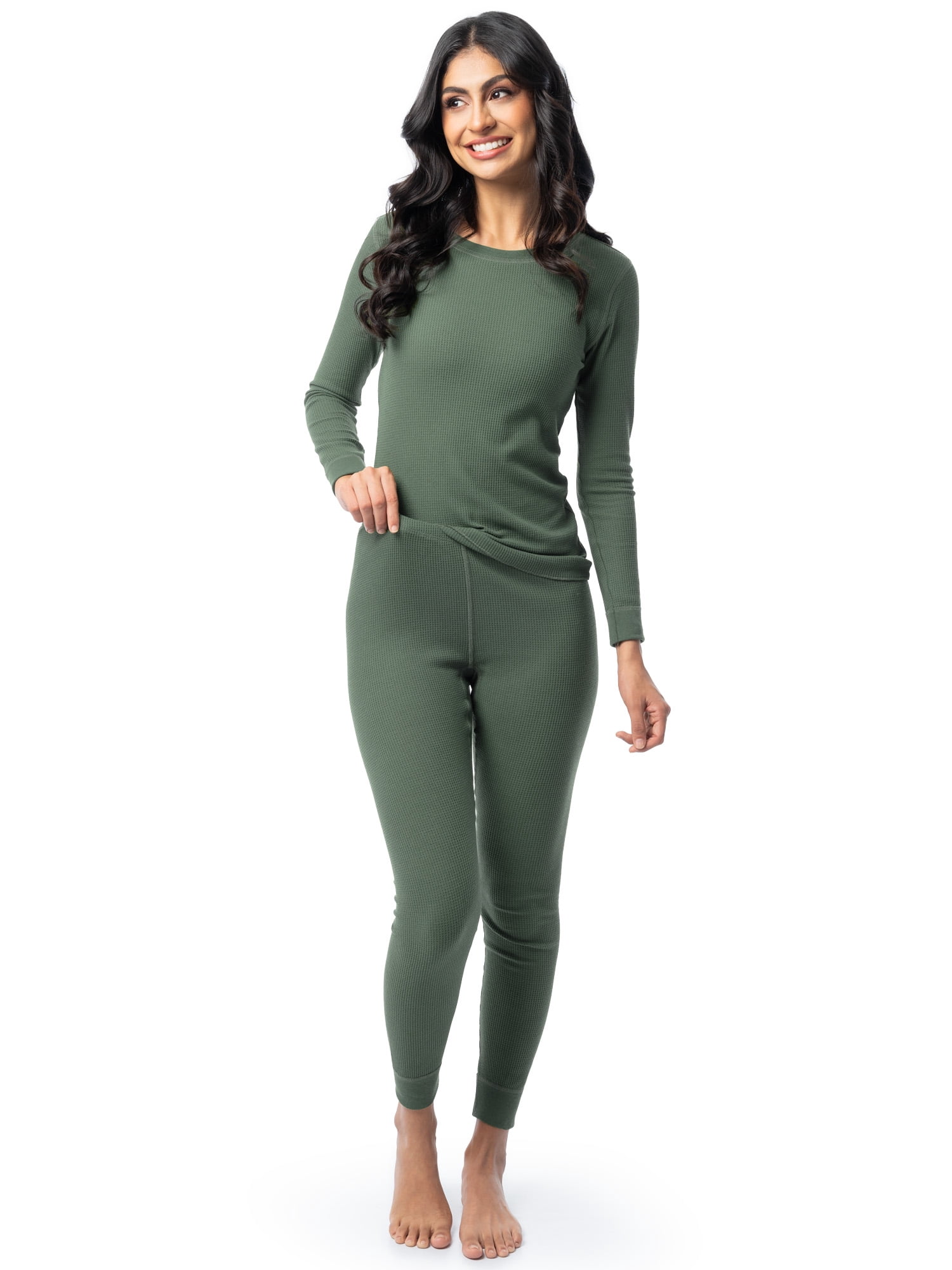 Fruit of the Loom Women's Recycled Waffle Thermal Bottom 2PK, Sizes XS-4XL