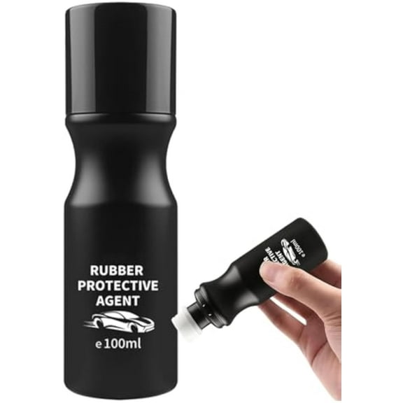 Car Rubber Seal Protectant, 100ml Waterproof Rubber Sealant Restorer, Rubber Care Restoration Gel, Doors, Windows Wipers, Restores Color and Flexibility to Old Dry Seals with Applicator (1pcs)