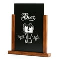thumbnail image 3 of M&T Displays Contemporary Desktop Menu Holder with Chalkboard, Portrait Table Top Sign Holder, Ad Frame for Restaurant, Store, Office, Wedding, Party, Event (2 Pack) (Dark Wood, 8.5x11), 3 of 7