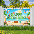 thumbnail image 7 of Colorful Design Retirement Banner Beach Elements Tropical Theme Vacation Scene for Retirement Party Beach Party Holiday Celebration, 7 of 7