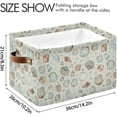 thumbnail image 3 of GZHJMY Beautiful Shells Foldable Canvas Storage Bin, Sturdy Fabric Storage Basket with Handles, Storage Cube Box for Organizing Shelf Nursery Toy Closet 1 Pack#869, 3 of 7