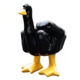 thumbnail image 1 of Escultura de pato pequeño de resina para decoración del hogar, 7,5 cm, regalo creativo de escritorio (negro), 1 of 7