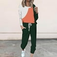 thumbnail image 2 of UAMVSH 2 Piece Sweatsuits Outfits Sets for Women Soft Jogging Workout Pants with Pockets Trendy Color Block Pullover Tops Long Sleeve Loungewear(LargeGreen), 2 of 7