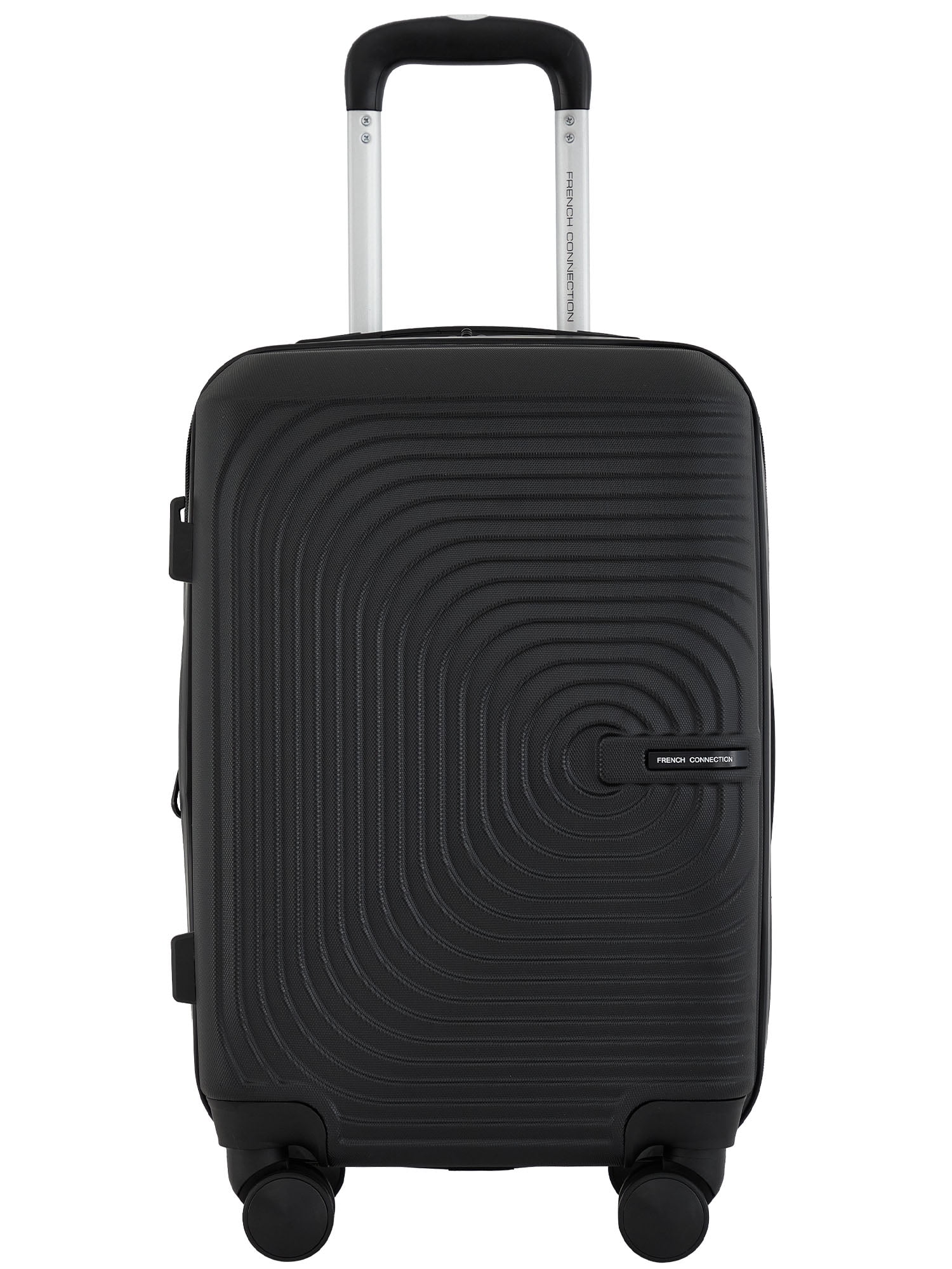 French Connection 3-Piece Hardside Expandable Luggage Set, Black