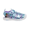 thumbnail image 2 of Disney Frozen Girls Closed Toe Sport Sandals. (Toddler Little Kids), Light Blue Lilac, Size: 9, 2 of 6