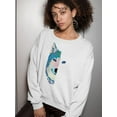 thumbnail image 2 of Wolf's Half Face Sweatshirt Women -SPIdeals Designs, Female Small, 2 of 4