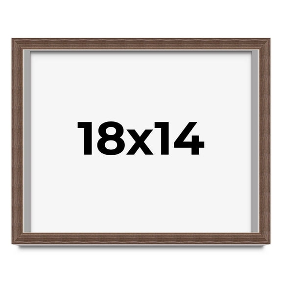 18x14 Shadow Box Frame Brown | 1.125 inches Deep Real Wood Rustic Shadowbox Display Frame | UV