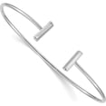 thumbnail image 1 of 14K White Gold Flexible Bar Bangle (7 X 12) Made In United States xb314w, 1 of 5