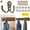 Bronze, variant on PULLIMORE 10 Pcs Metal Wall Mounted Coat Hooks Double Hanger Hooks with 20 Pieces Screws Home Decor (Black)