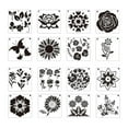 thumbnail image 2 of 16 plantillas de plantillas de flores reutilizables para dibujos de Zulema Plantillas de dibujo, 2 of 8