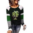 thumbnail image 1 of T-Shirt de Baseball à Blocs de Couleur pour Femmes Noël Décontracté à Manches Longues, 1 of 2