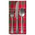 thumbnail image 5 of CC Home Furnishings Set of 6 Red and Green Plaid Patterned Napkins 20", 5 of 8