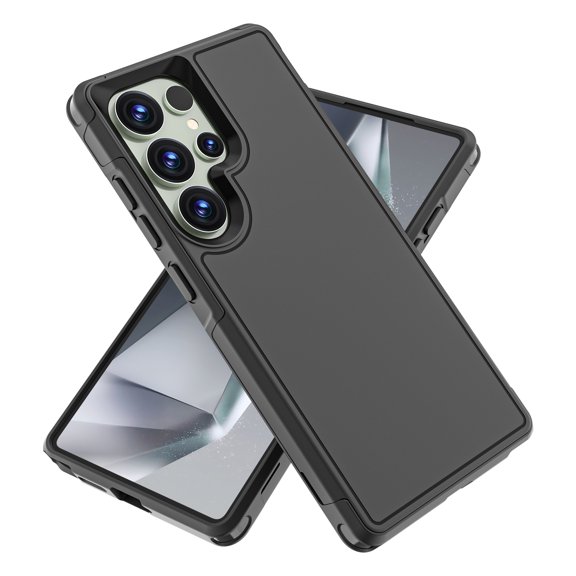 Compatible With Samsung Galaxy S25 Ultra Phone Case,PC   TPU 2-in-1 Designing,Raised Edges Protect Camera & Screen,Shockpoof Anti-fall Rugged Phone Case Cover For Samsung Galaxy S25 Ultra,Black