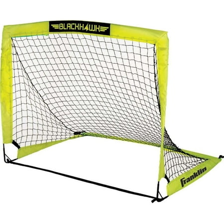 Franklin Sports Blackhawk Soccer Goal - Pop Up Nets - Foldable Indoor + Outdoor - 4  x 3  - Yellow