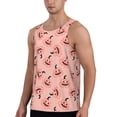 thumbnail image 2 of Gukieu Smiling Pink Pumpkins Print Men's Quick Dry Fitness Vest, Round Neck Sleeveless Fitness Bodybuilding Top-3X-Large, 2 of 7