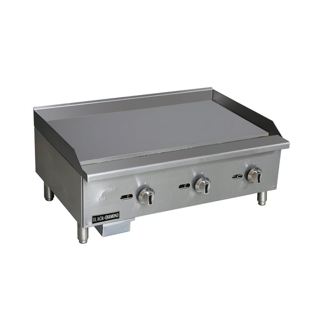 Black Diamond BDECTG-36 36" Gas Griddle w/ Manual Controls - 5/8" Steel Plate, Natural Gas
