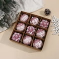 thumbnail image 2 of Hvmvliv Christmas Tree Ornaments (9pcs) Christmas Balls Ornament Foam Sequin Christmas Tree Ornaments Xmas Tree Ornament Shatterproof Christmas Decoration Pink, 2 of 5