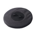 thumbnail image 1 of Cojín plegable para taburete, fundas para taburete, cojín redondo para asiento. Oxford Negro, 1 of 9