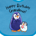 thumbnail image 4 of Inktastic Happy Birthday, Grandma- Cute Penguins Boys or Girls Baby Bib, 4 of 4