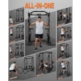 thumbnail image 2 of Bingirl Power Cage 2000LBS Multi-Function Power Rack with LAT Pulldown, Seated Row, Cable Pulley System, J-Hooks, Dip Handles, Landmine, Squat Rack, Cable Crossover, Smith Attachment for Home Gym, 2 of 6