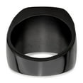 thumbnail image 4 of Solid Titanium Men's Black Titanium Men's Casted Design Signet Wedding Band Ring Size 12, 4 of 7