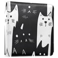 thumbnail image 2 of Leather Cover Photo Album 80 Pockets 4x6 Photos Bookshelf Picture Album White Black Cat, 2 of 9