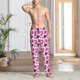 thumbnail image 2 of Fotbe Retro Cowgirl Pantalones de Pijama para Hombre, Pantalones de Dormir, Pantalones de Casa con Cintura Ajustable y Bolsillos-Large, 2 of 6