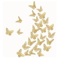 thumbnail image 1 of Oro72pcs Mariposas Decorativas, 3d Pared Colore Metalicos Hueco esquí esquí Gafas de esquí, 1 of 5