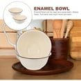 thumbnail image 5 of Monyance vintage enamel bowl Enamel Popcorn Bowl Set - Vintage Chinese Style - 2pcs(9.45X9.45X3.94Inches), 5 of 11