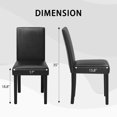 thumbnail image 7 of Vineego 4-Piece Dining Chairs,Side PU Cushion Chairs with Waterproof Surface and Wood Legs,Black, 7 of 7