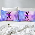 thumbnail image 4 of Mermaid Scale Comforter Cover, Ballet Decor Bedding Set Queen Size Dancing Ballerina Duvet Cover Teens Adult Bedroom Decor, Starry Sky Rainbow Pastel Quilt Cover, Pink Purple, 4 of 5