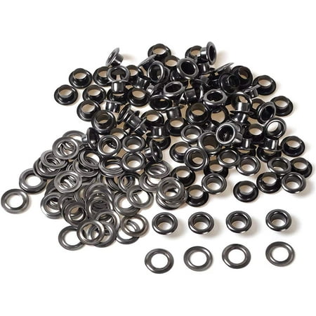 

Trimming Shop 8mm Brass Eyelets with Washers Durable & Rust - Proof Grommets for DIY Projects Arts & Crafts Shoes Clothing Purses Decoration (Gunmetal 100pcs)